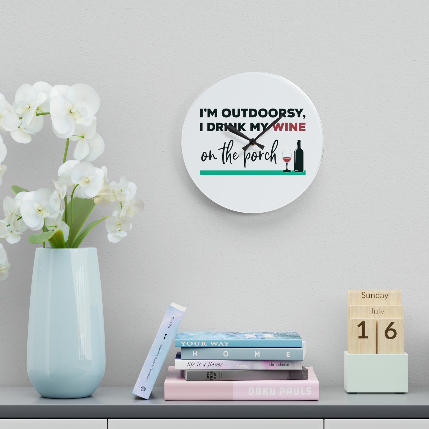 I'm Outdoorsy Acrylic Wall Clock