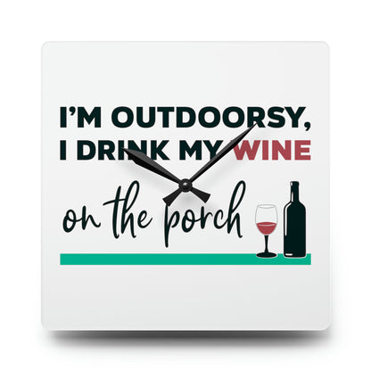 I'm Outdoorsy Acrylic Wall Clock