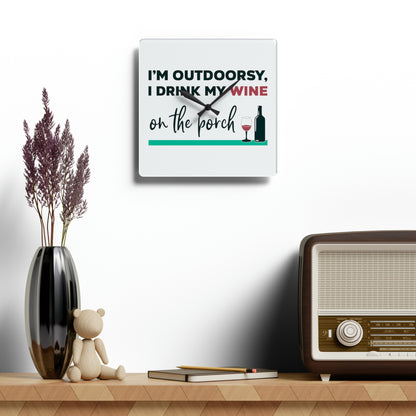 I'm Outdoorsy Acrylic Wall Clock