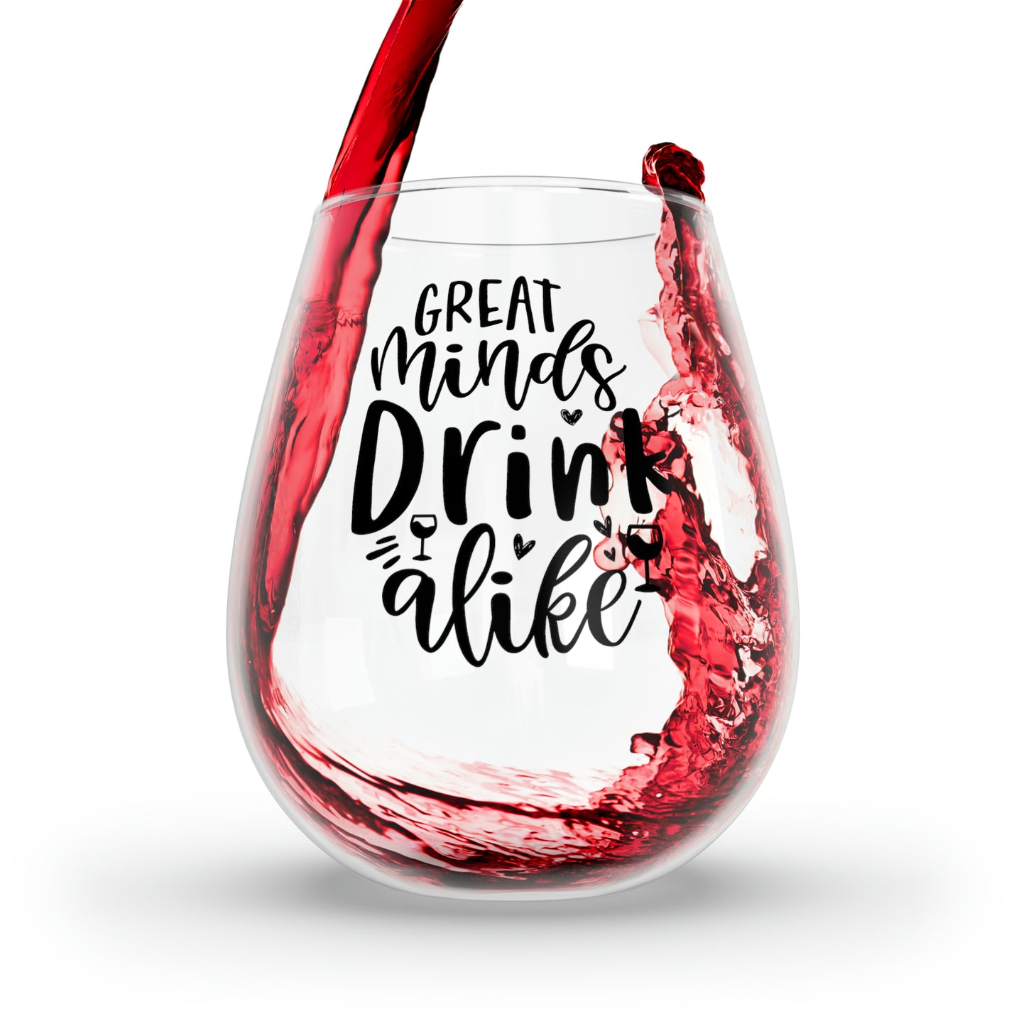 Great Minds Drink Alike Stemless Wine Glass, 11.75oz