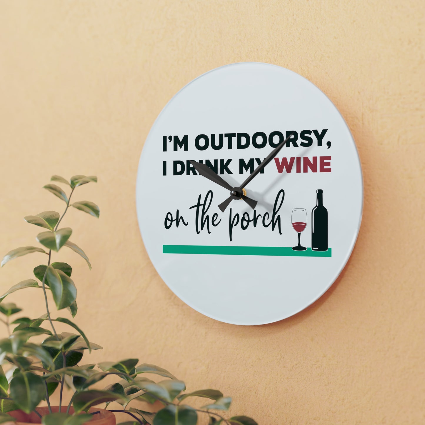 I'm Outdoorsy Acrylic Wall Clock