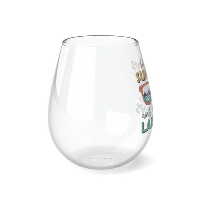 Lake Days Stemless Wine Glass, 11.75oz