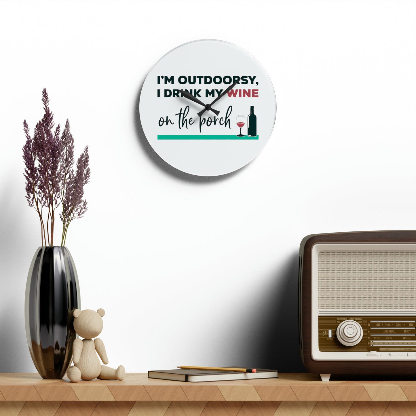 I'm Outdoorsy Acrylic Wall Clock