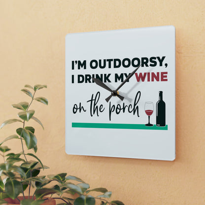 I'm Outdoorsy Acrylic Wall Clock