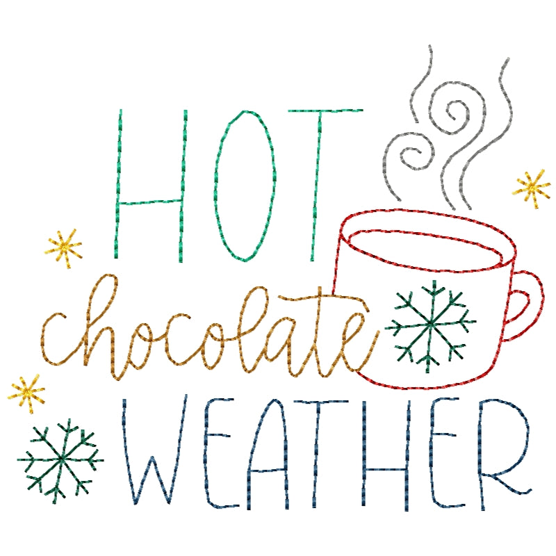 Chocolate Weather Machine Embroidery Design