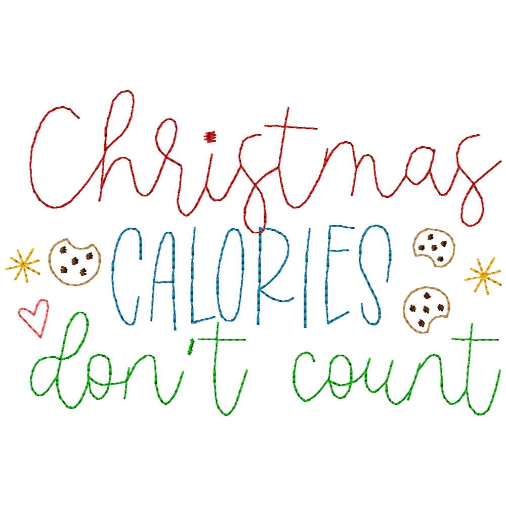 Christmas Calories Machine Embroidery Design