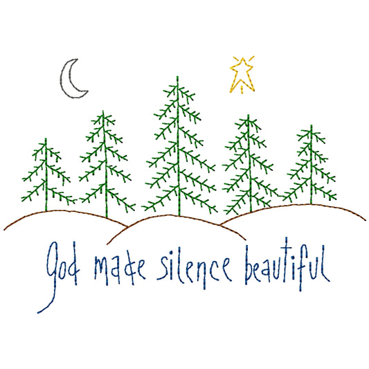 Silence Machine Embroidery Design