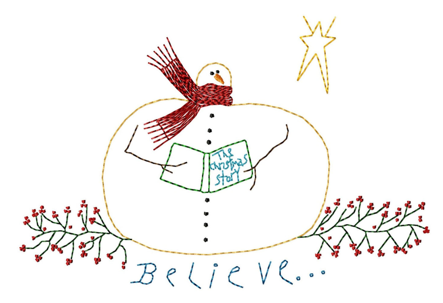 Christmas Story machine embroidery design