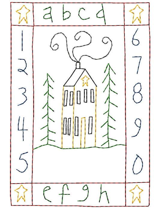 Saltbox Sampler Machine Embroidery Design