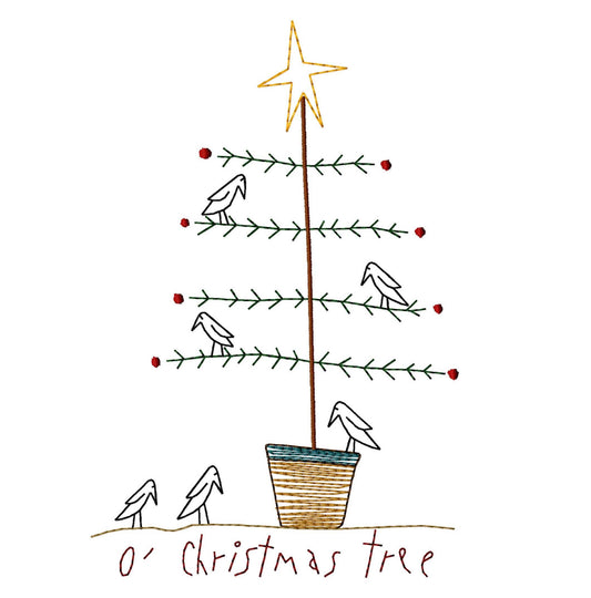 O'Christmas Tree Crows - Machine Embroidery Design