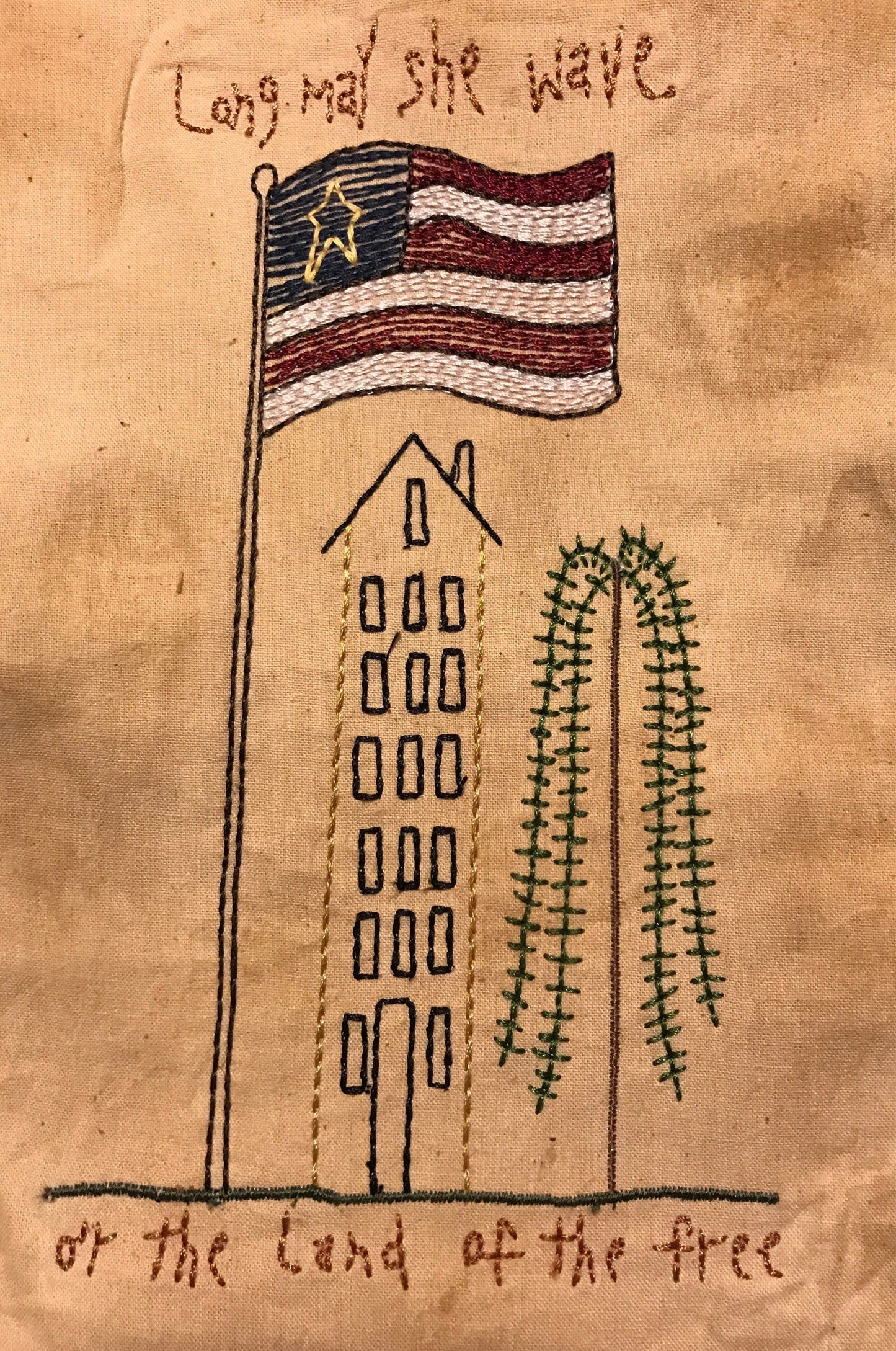 Land of Free Machine Embroidery Design