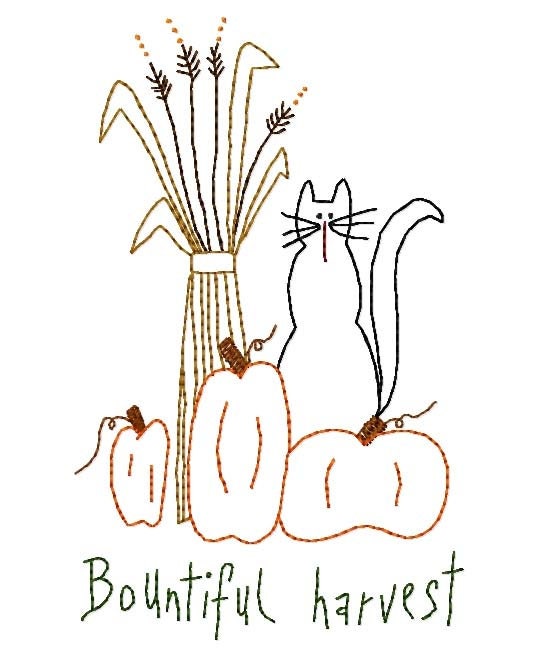 Bountiful Harvest Machine Embroidery Design