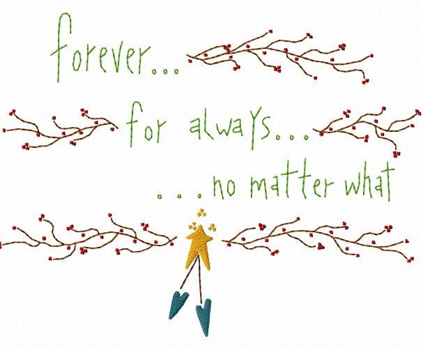 Forever For Always Machine Embroidery Design