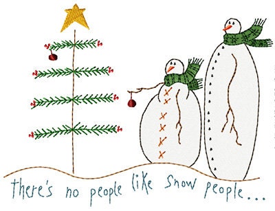 Snow People - fill Machine Embroidery Design