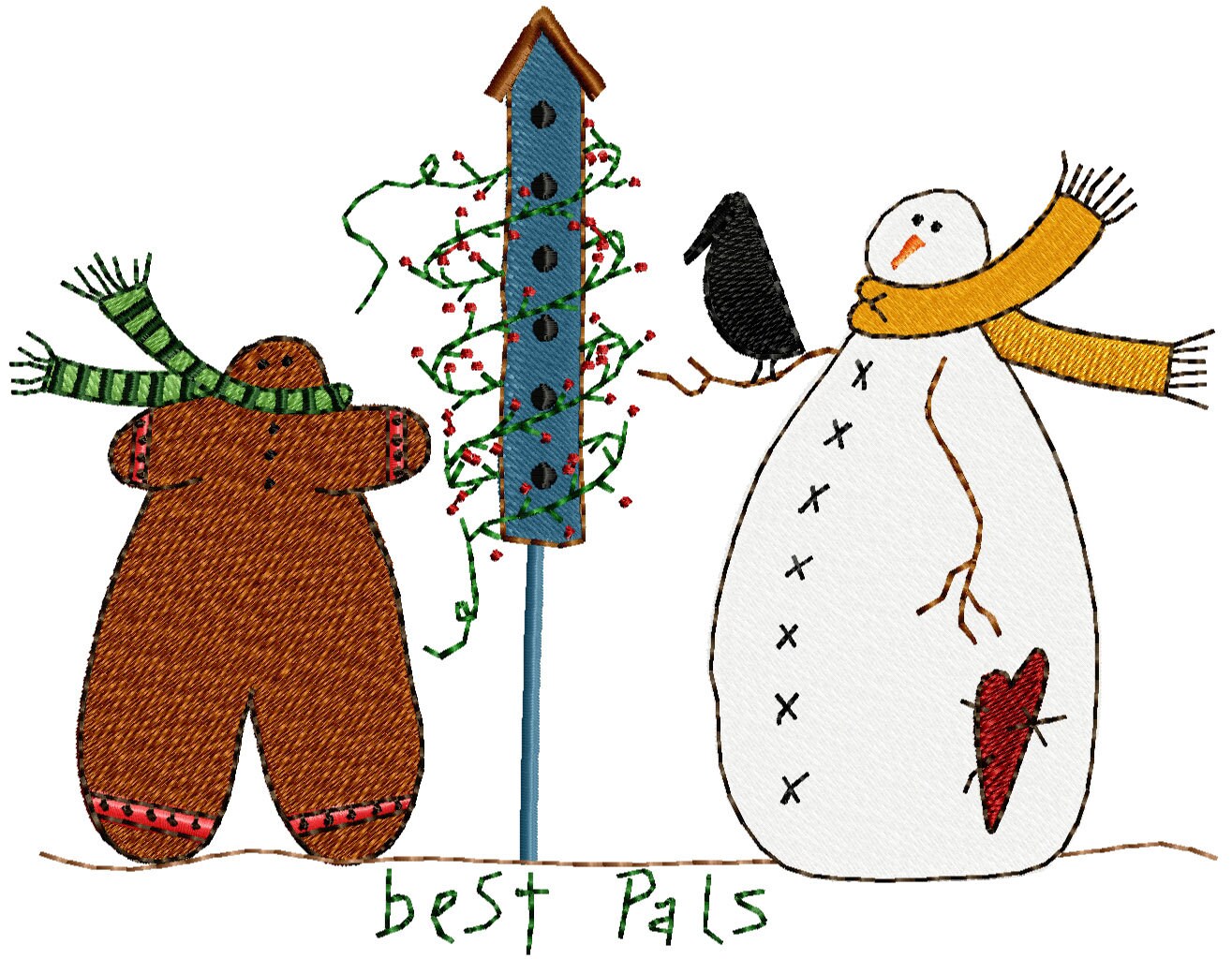 Best Pals - fill Machine Embroidery Design