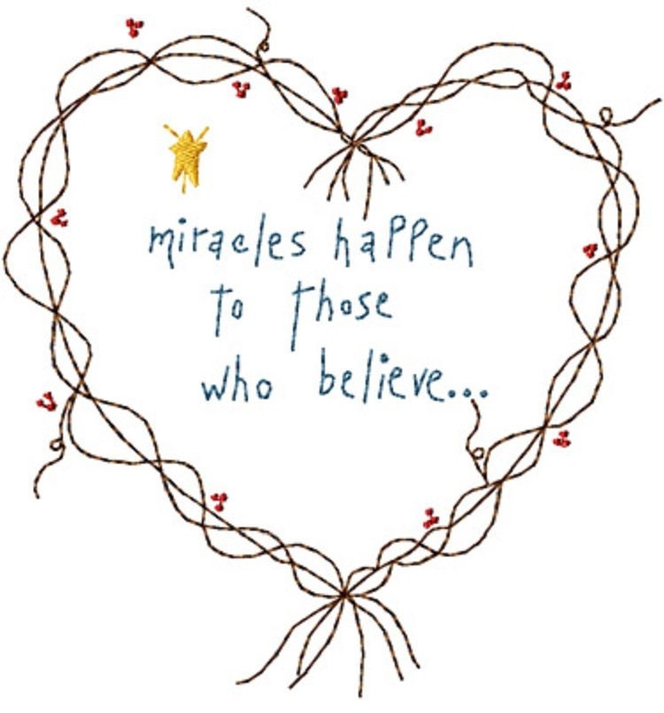 Miracles Machine Embroidery Design