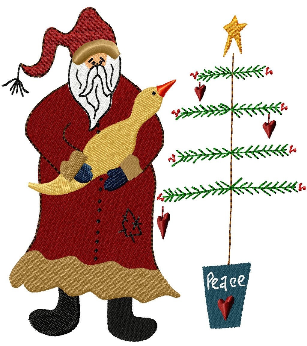 Christmas Goose - fill Machine Embroidery Design