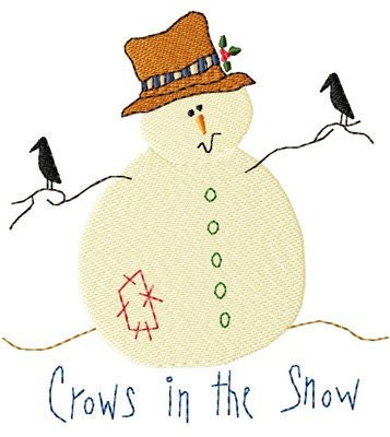 Crows in the Snow - fill Machine Embroidery Design