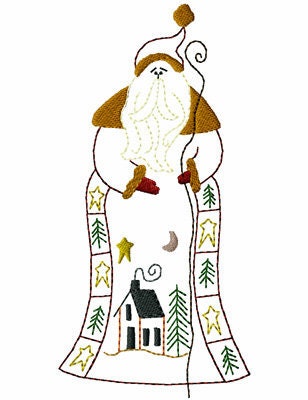 Father Christmas Machine Embroidery Design