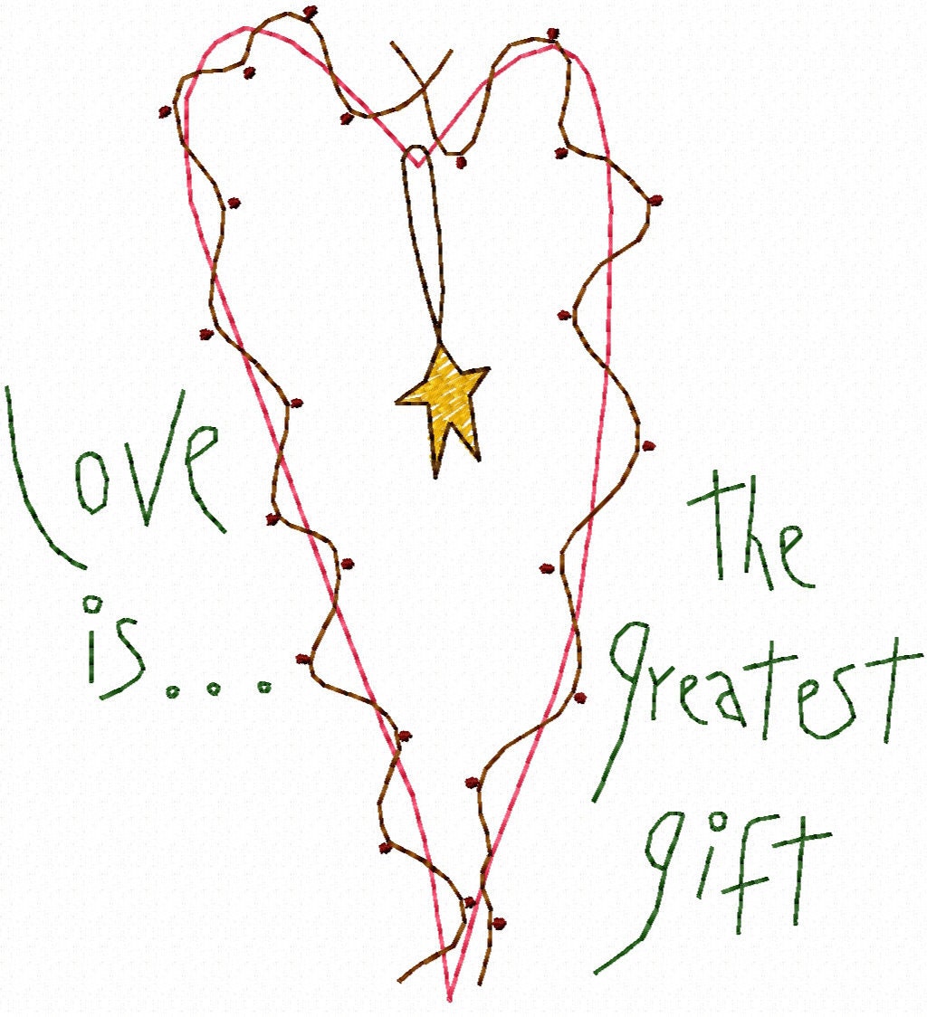 Love Gift Machine Embroidery Design