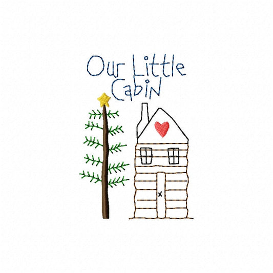 Our Little Cabin Machine Embroidery Design