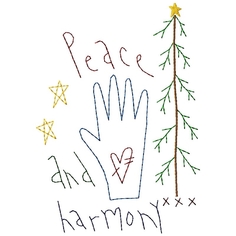 Peace Harmony Machine Embroidery Design