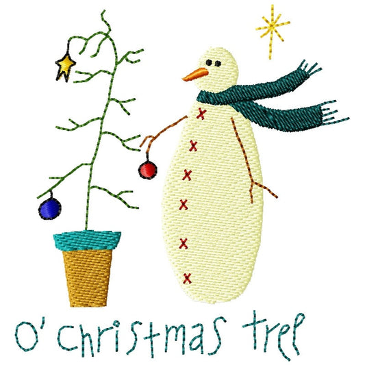 O' Christmas Tree Machine Embroidery Design