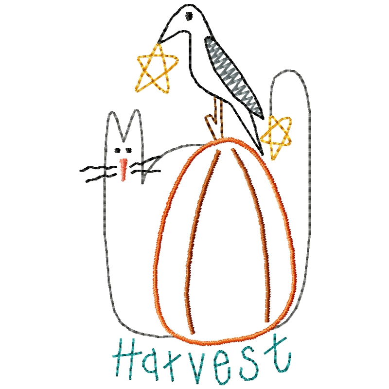 Autumn Harvest Machine Embroidery Design